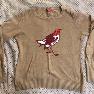 Cute neutral bird sweater!